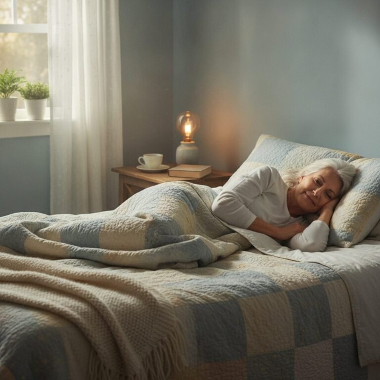 Woman in her 60s sleeping peacefully